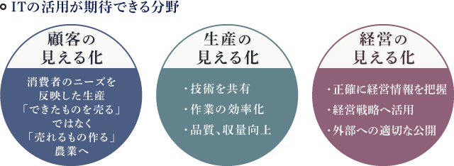 ＩＴの活用が期待できる分野